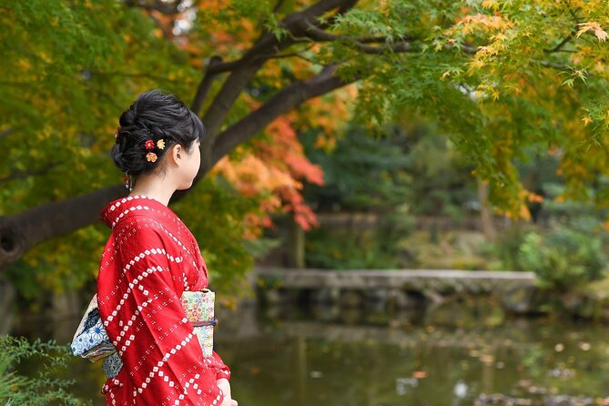 Kimono experience and Photo Session in Osaka - Keitaku-en Garden and Four-Season Photos