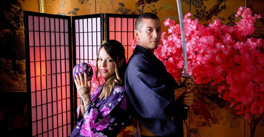 Kimono photoshoot-Includes 100 photo data - Choosing the indoor cherry blossom set