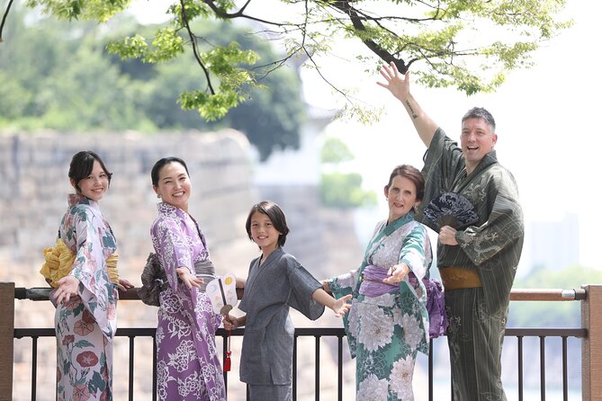 Kimono Rental Photoshoot Experience in Osaka - Taking the kimono outside after the portraits