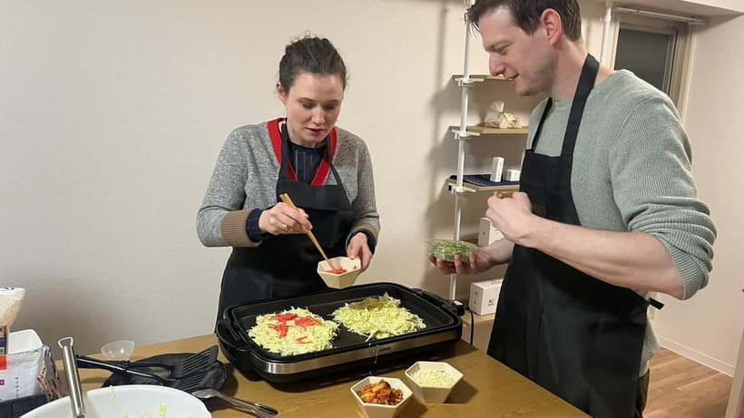 Osaka : Cooking Class Okonomiyaki & Takoyaki course in Nanba - Meeting at Dear Court Semba