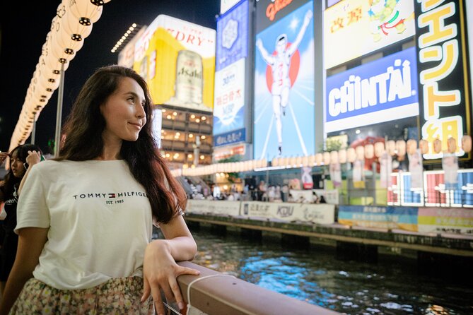Osaka Dotonbori Night Photoshoot Private | Pro Photographer - Meeting Marco beneath the Glico Running Man
