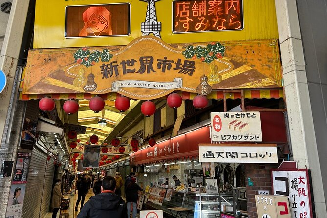 Osaka Highlights Walking Tour: Castle, Dotonbori & Hidden Gems - One full hour in retro Shinsekai