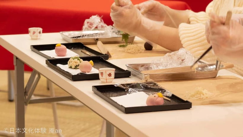 Osaka: Japanese Traditional Sweets Making and Tea Ceremony - Making seasonal sweets from Kyoto bean paste