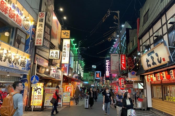 Osaka: Private Food Tour & Bar Hopping in Namba - Honke Otako Hozenji and Osaka okonomiyaki