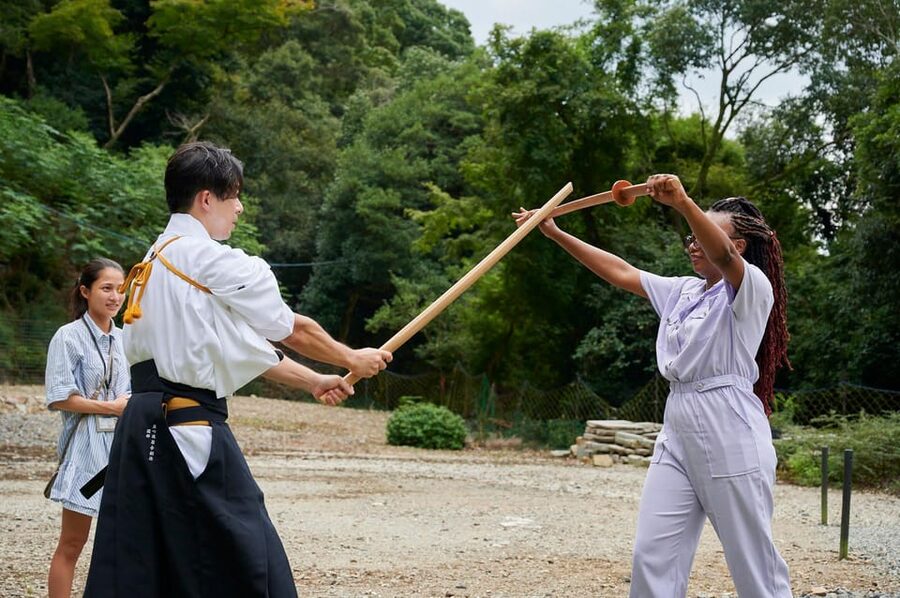 Osaka: Private Samurai Experience - Train with Sword Master - Entering a restricted temple training area