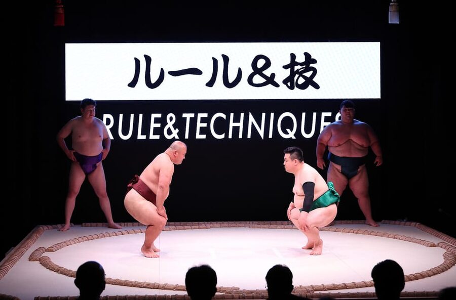Osaka: Sumo Stage Show with Bento or Snack + Fight & Photo - The Rakugo Opening Sets the Tone