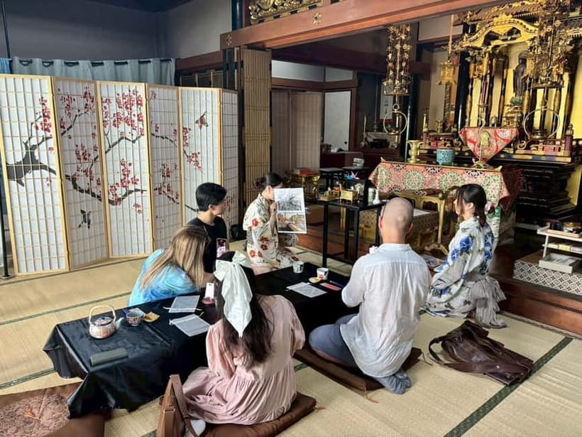 Osaka: Temple Tour and Traditional Calligraphy Lesson - Matcha and the limits of a one-hour program