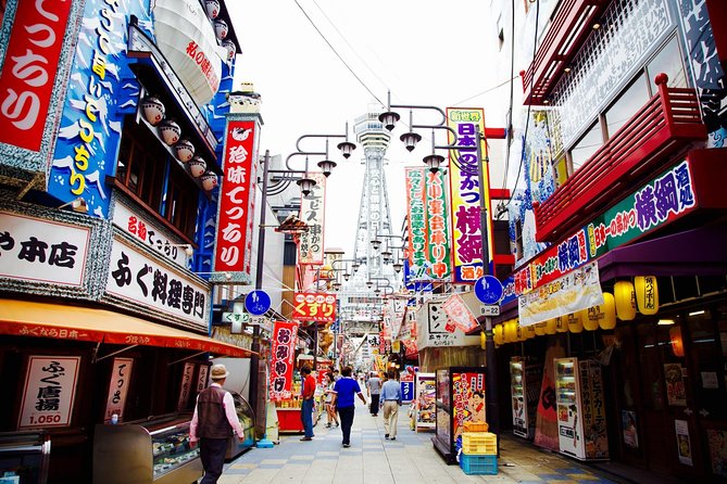 Private Car Full Day Tour of Osaka Temples, Gardens and Kofun Tombs - Shinsekai offers a short taste of old Osaka
