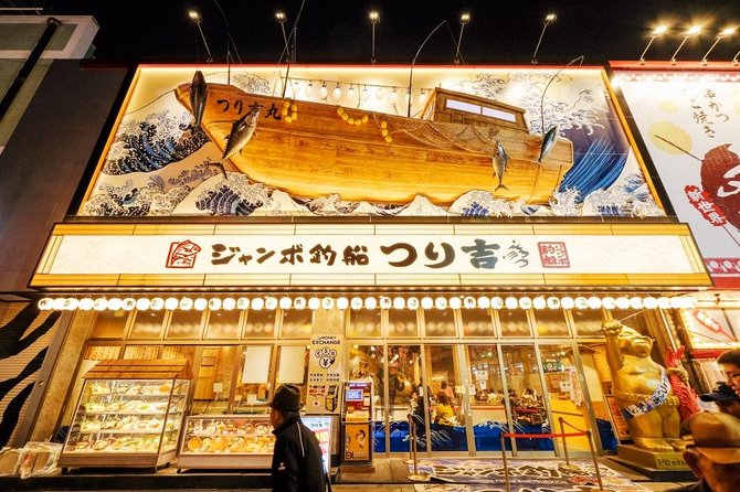 Retro Osaka Street Food Tour: Shinsekai - Billiken shrine and the character of Jan Jan Yokocho