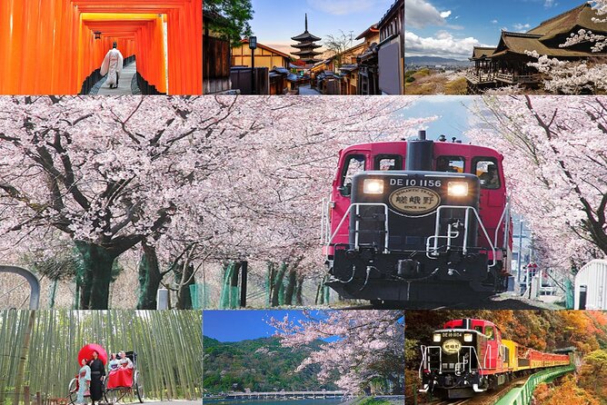 Sagano Romantic Train & Arashiyama, Kiyomizudera, Fushimi Inari Taisha Day Tour - One long day, four classic Kyoto sights
