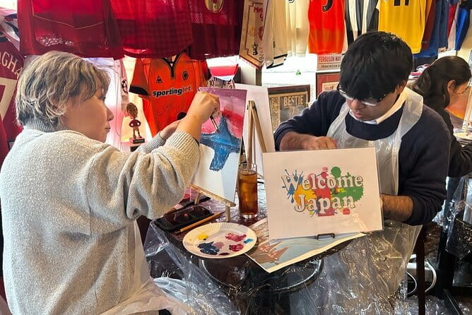 Seasonal Japanese Culture Osaka Paint and Wine Experience - What you paint changes with the month