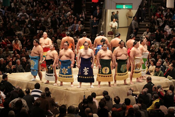 Sumo Wrestling Tournament Chair Seats & Expert Guide | Osaka Mar - Getting settled in the tournament hall