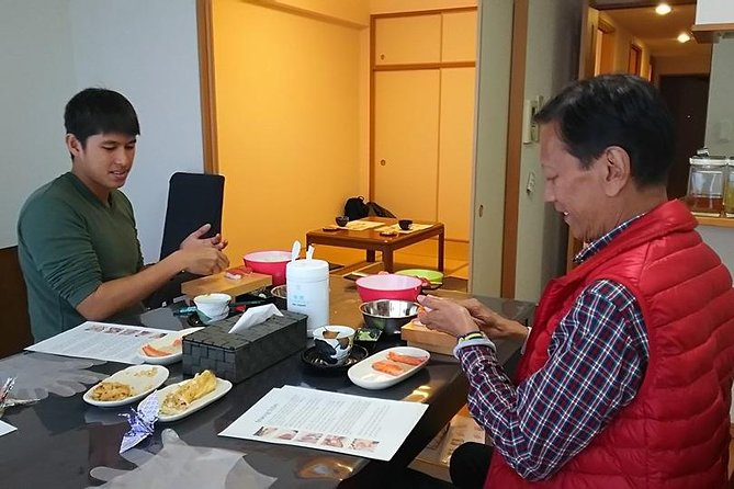 Sushi and Japnese foods cooking class in Osaka - Sake, Osaka beer, and taiyaki dessert