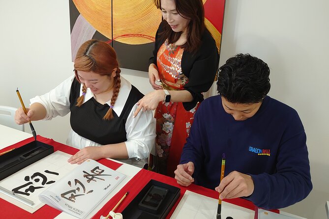 Traditional Calligraphy Experience near Dotonbori - Creating the final hanging scroll